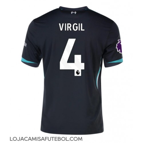 Camisa de Futebol Liverpool Virgil van Dijk #4 Equipamento Secundário 2024-25 Manga Curta